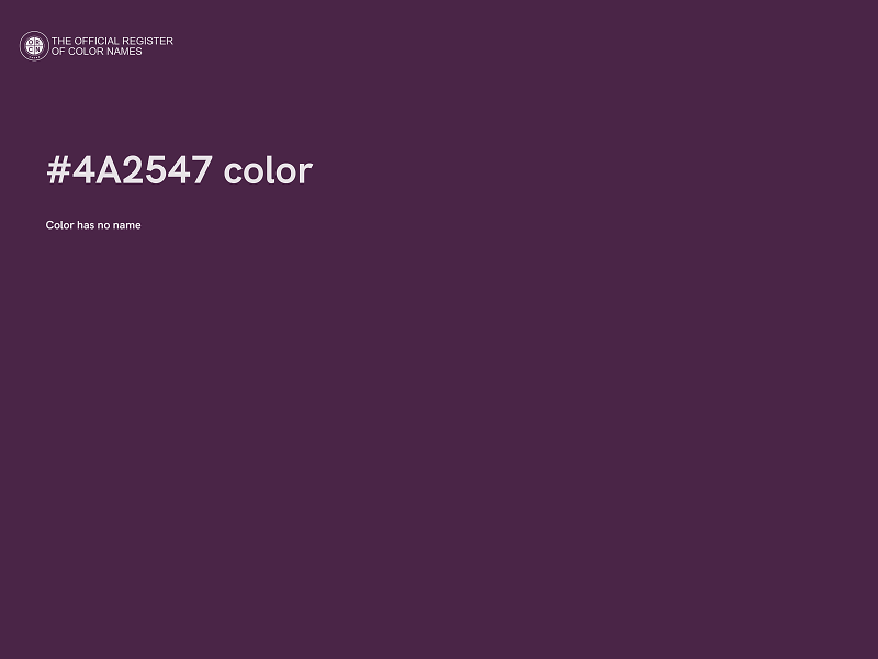 #4A2547 color image