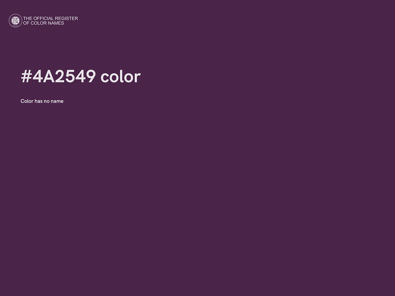 #4A2549 color image