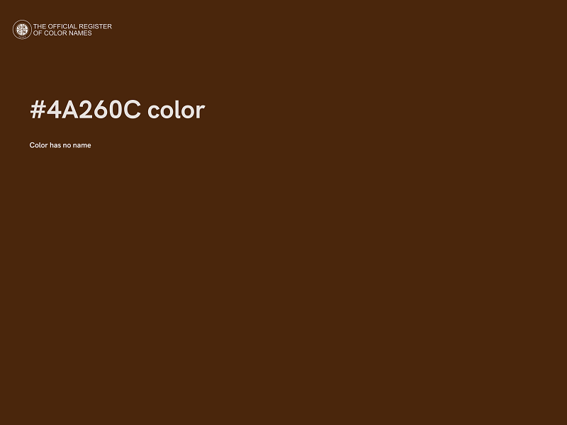 #4A260C color image