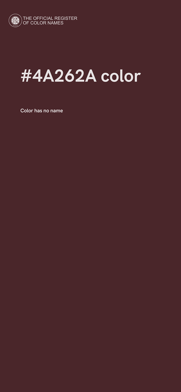 #4A262A color image