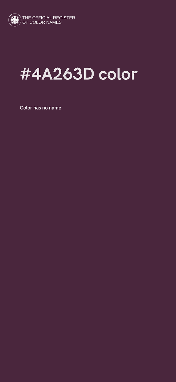 #4A263D color image