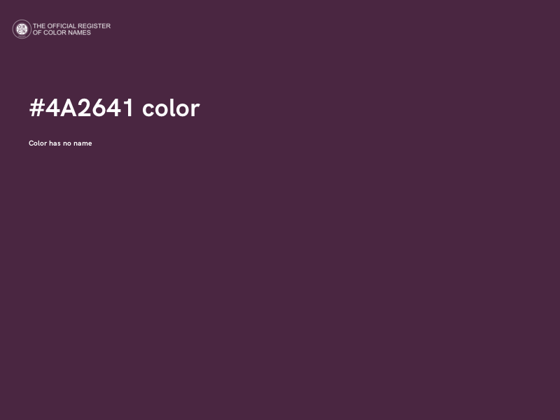 #4A2641 color image