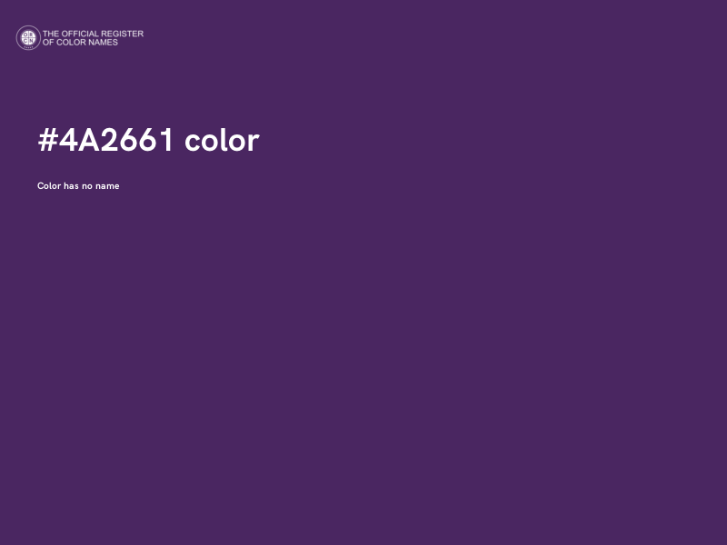 #4A2661 color image
