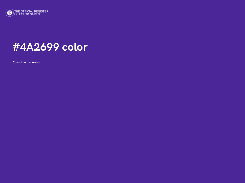 #4A2699 color image