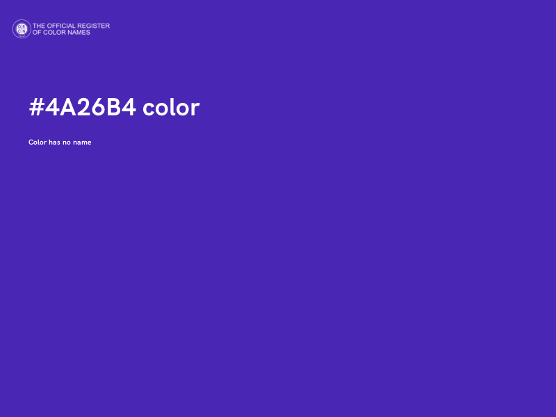 #4A26B4 color image