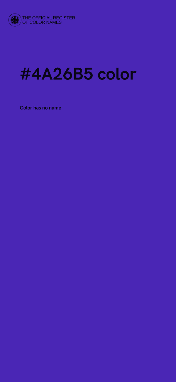 #4A26B5 color image