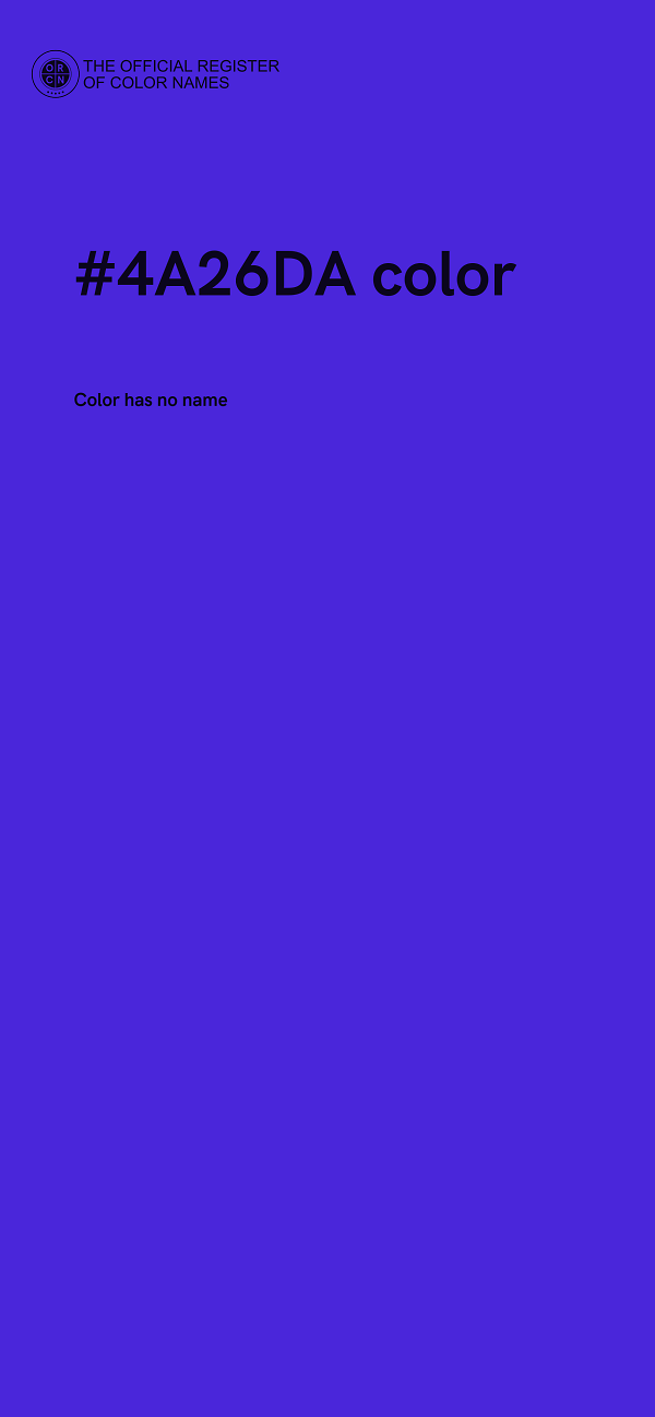 #4A26DA color image