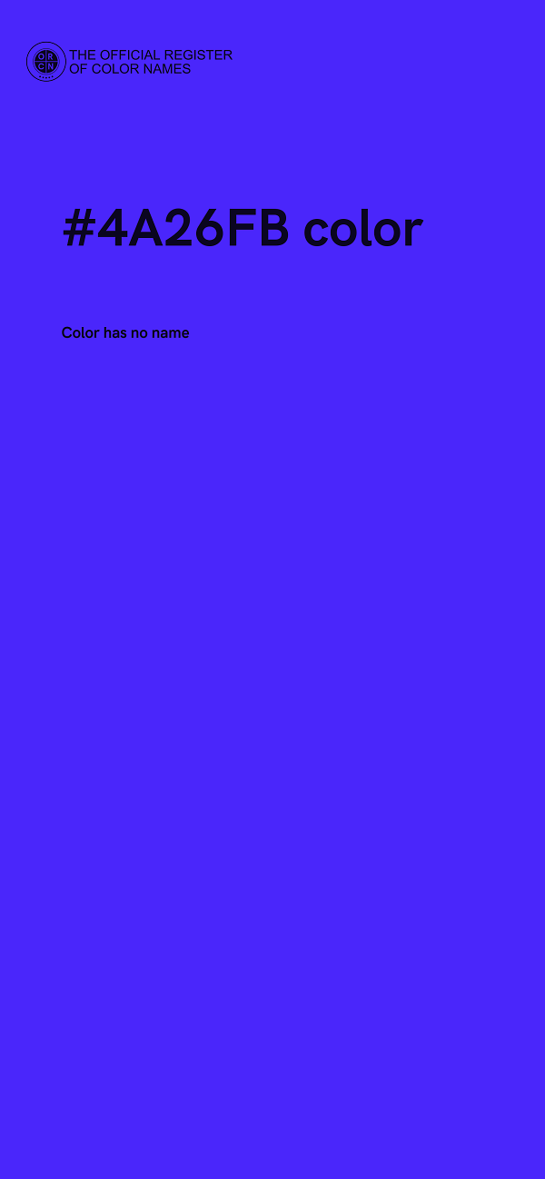 #4A26FB color image