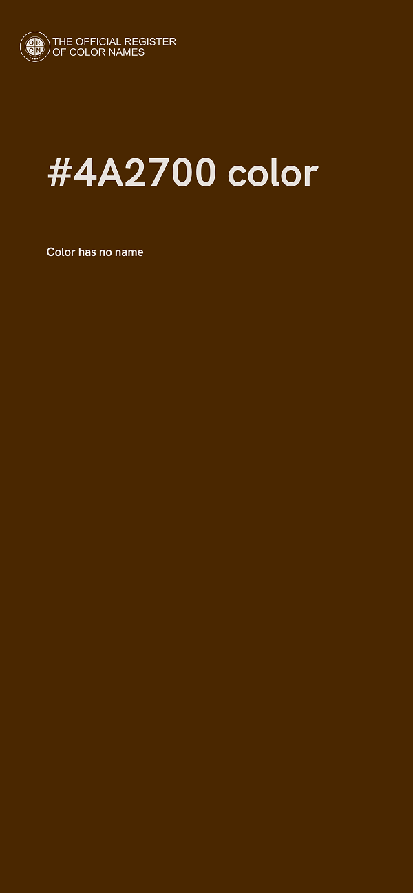 #4A2700 color image