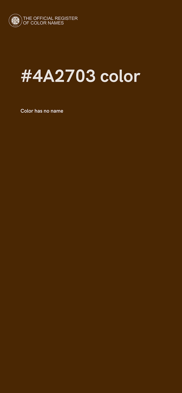 #4A2703 color image