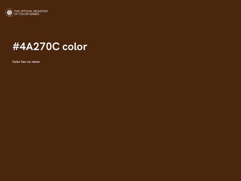 #4A270C color image