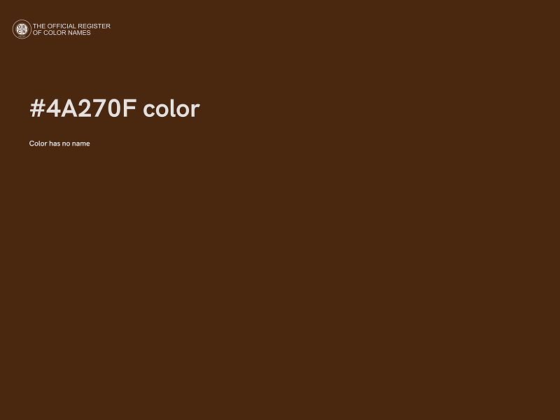 #4A270F color image