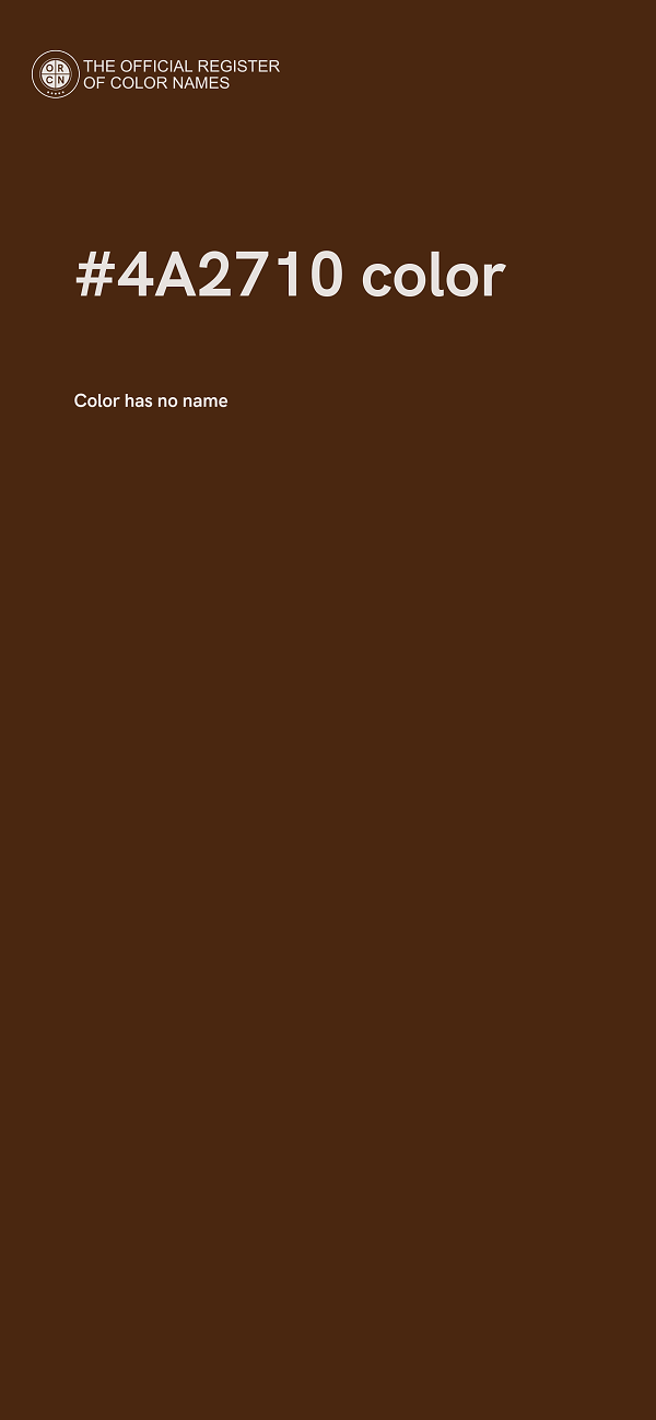 #4A2710 color image