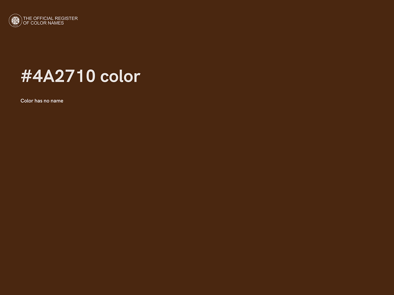 #4A2710 color image