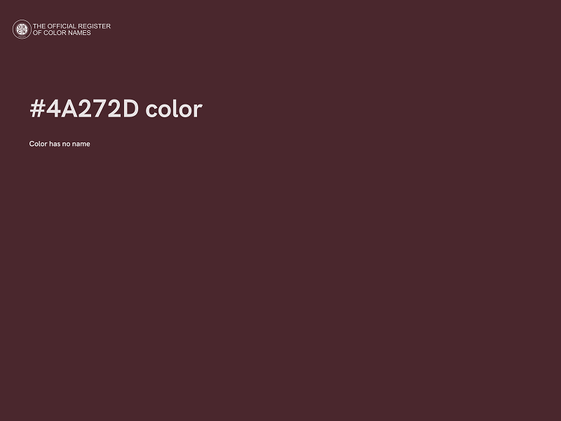 #4A272D color image