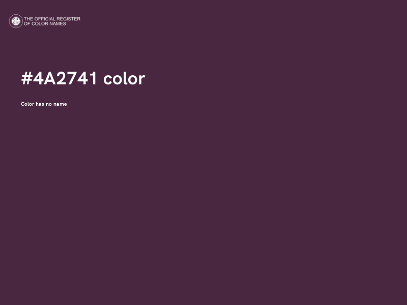 #4A2741 color image