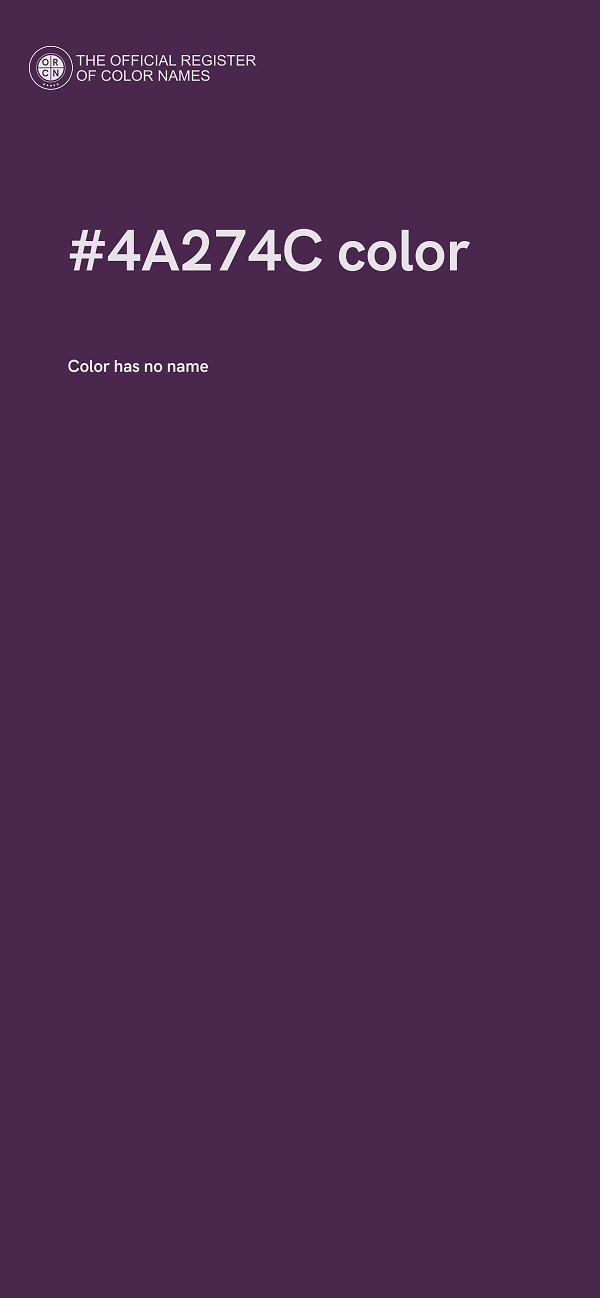 #4A274C color image