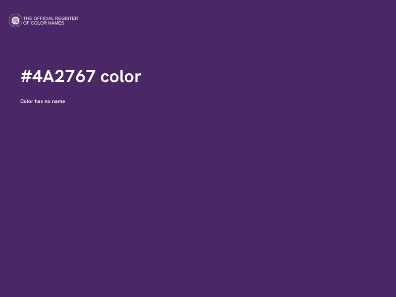 #4A2767 color image