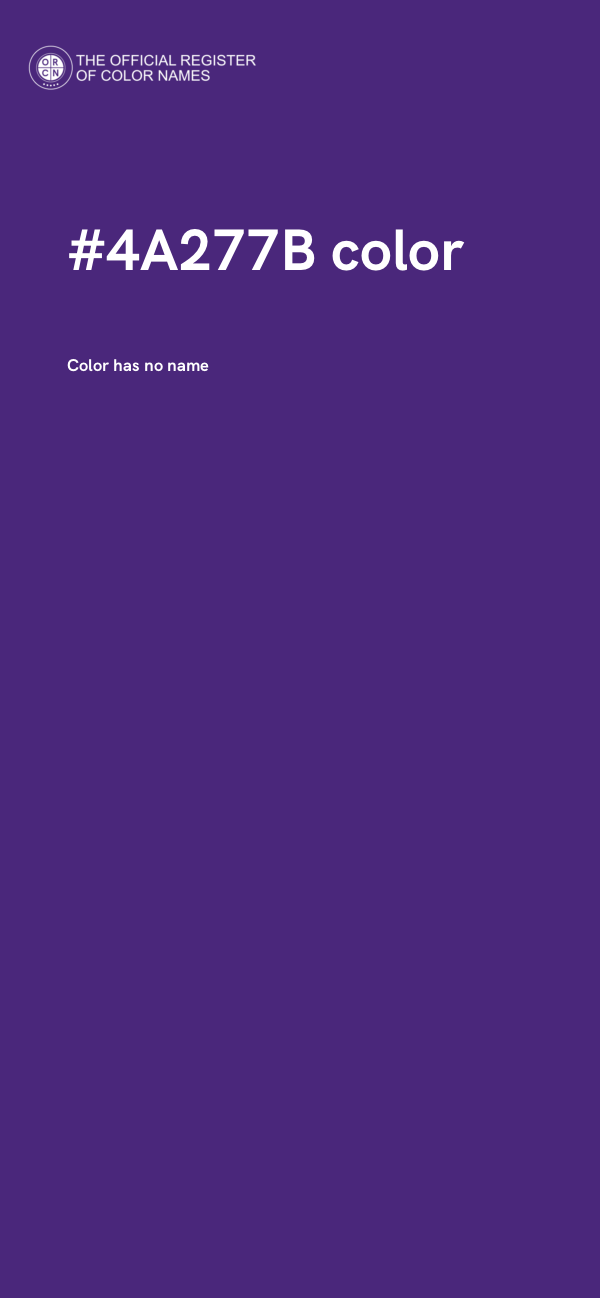#4A277B color image