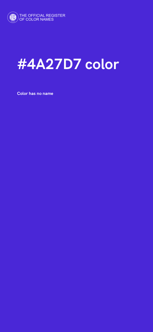#4A27D7 color image