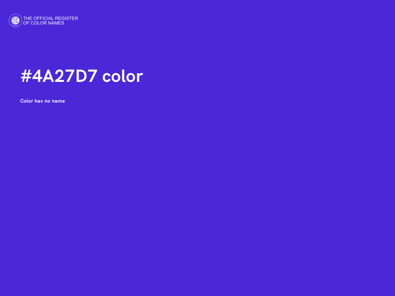 #4A27D7 color image