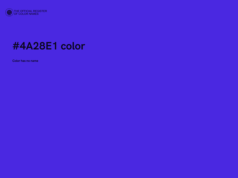 #4A28E1 color image