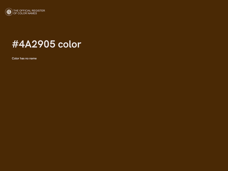 #4A2905 color image
