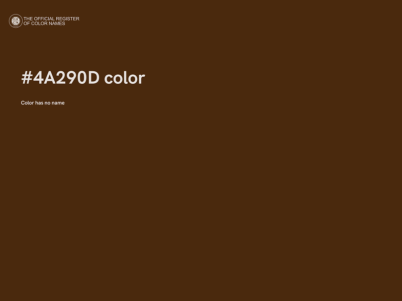 #4A290D color image