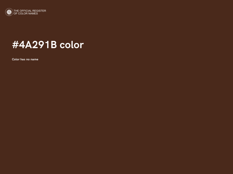 #4A291B color image