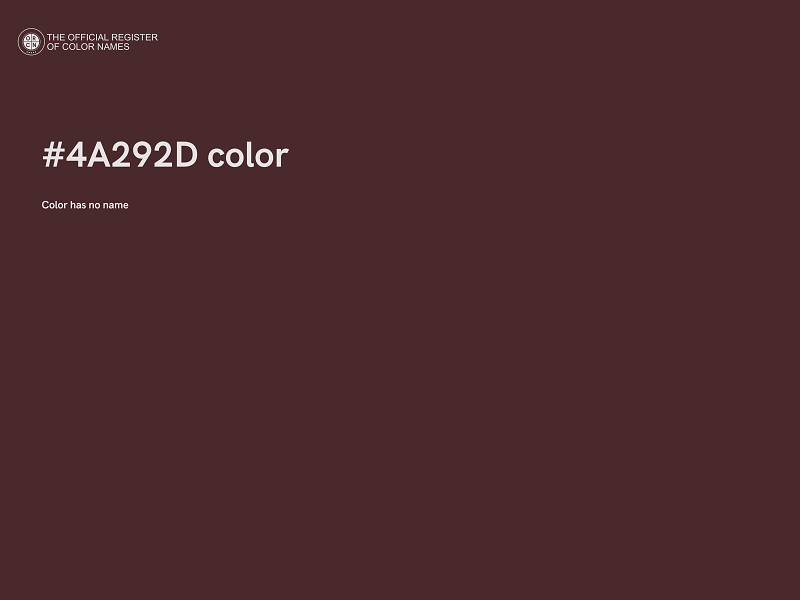 #4A292D color image