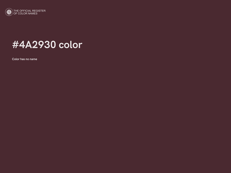 #4A2930 color image