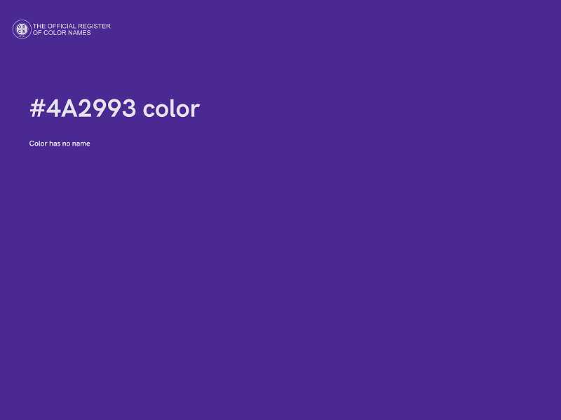 #4A2993 color image