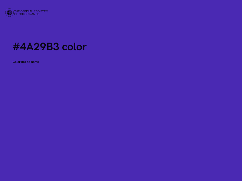 #4A29B3 color image