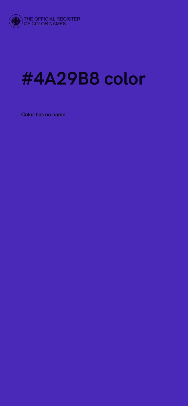 #4A29B8 color image