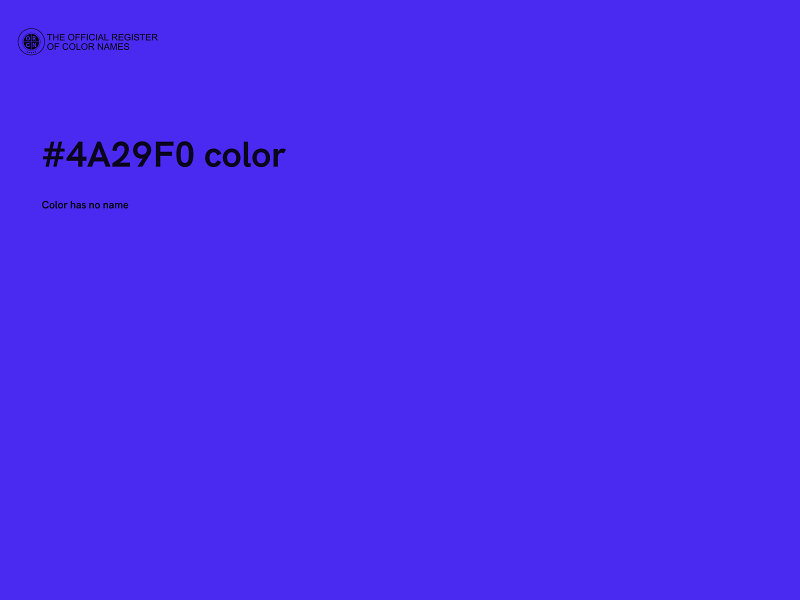 #4A29F0 color image