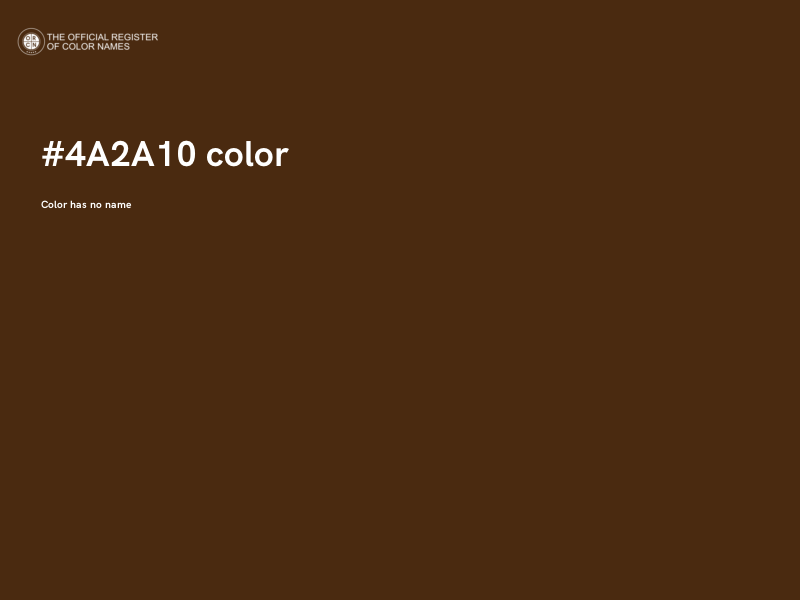#4A2A10 color image