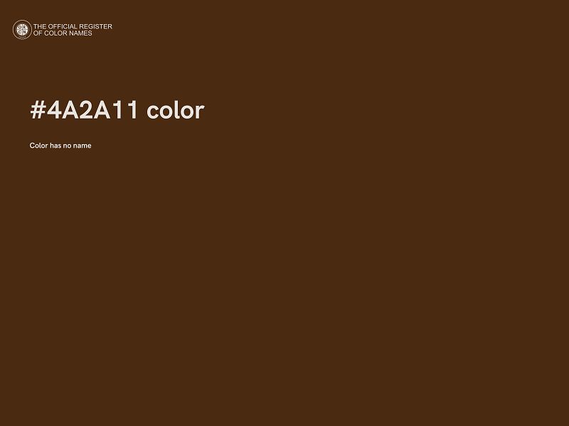 #4A2A11 color image