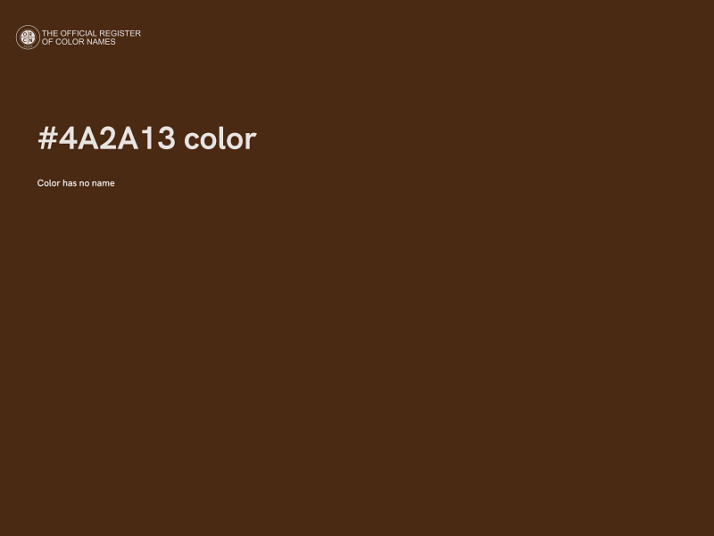 #4A2A13 color image