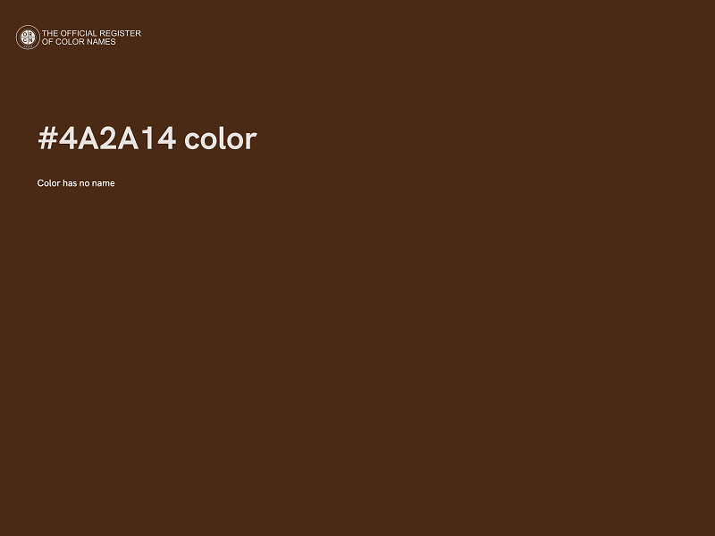 #4A2A14 color image