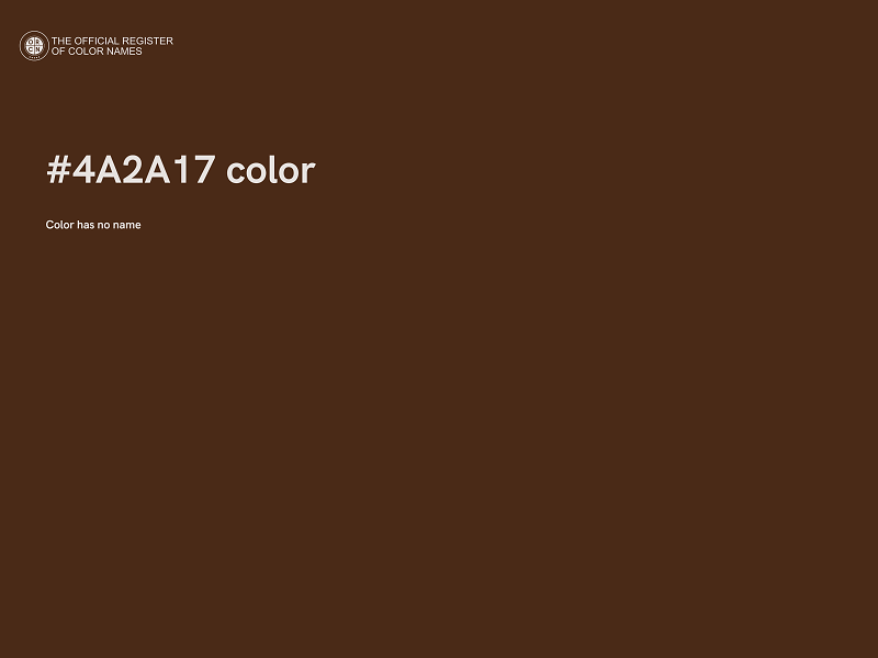 #4A2A17 color image