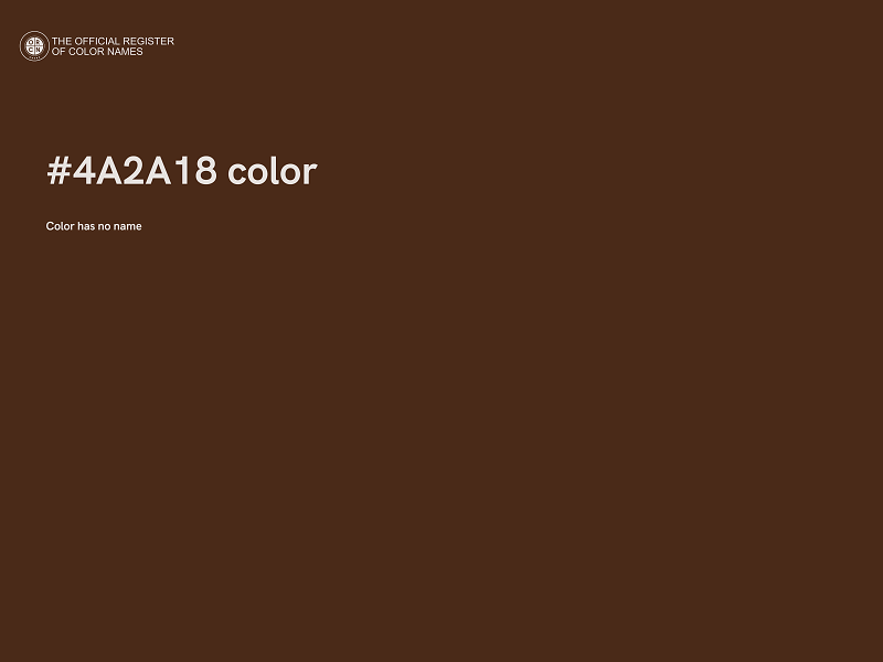 #4A2A18 color image