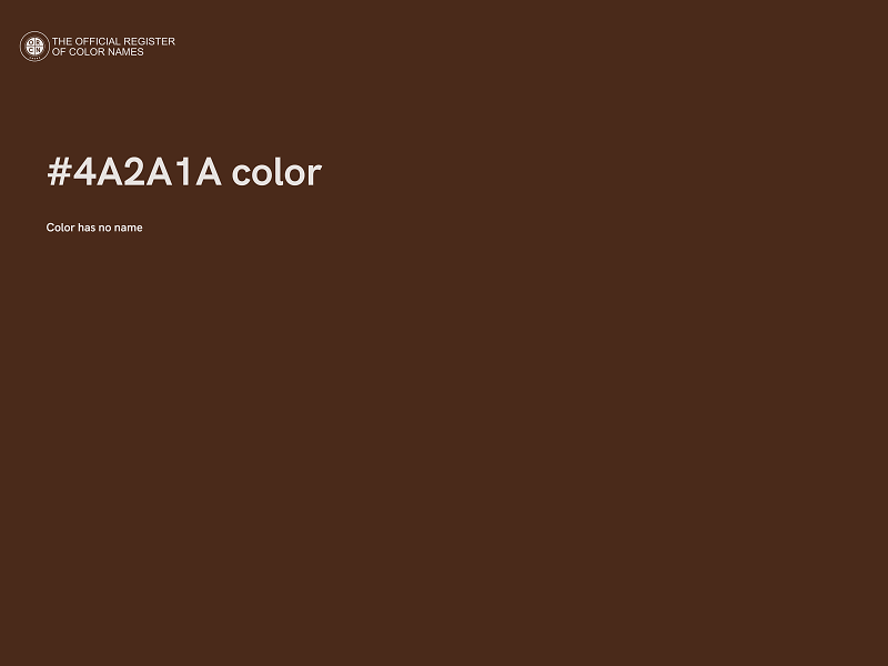 #4A2A1A color image