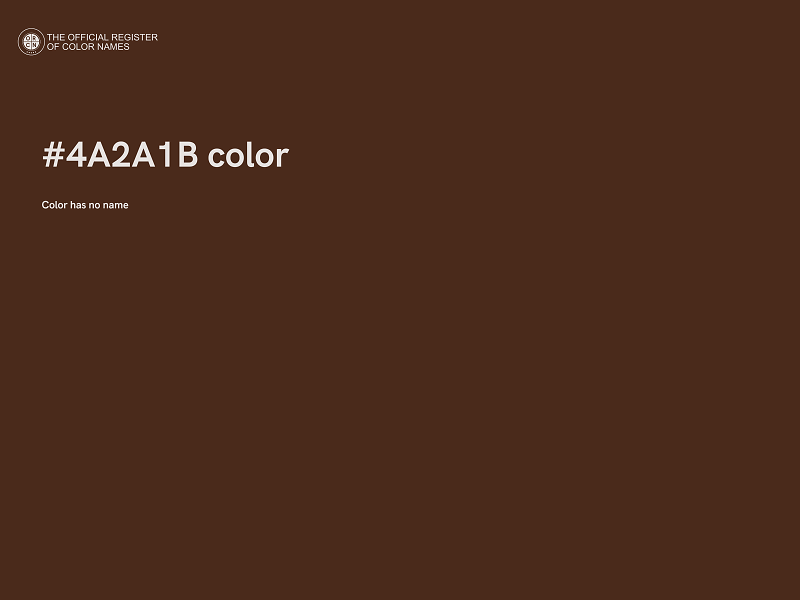 #4A2A1B color image