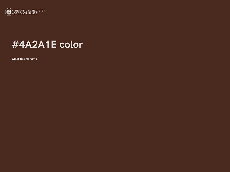 #4A2A1E color image