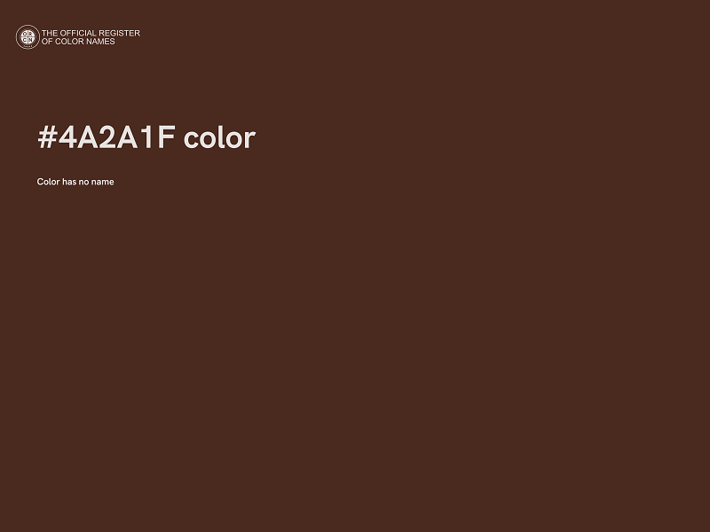 #4A2A1F color image