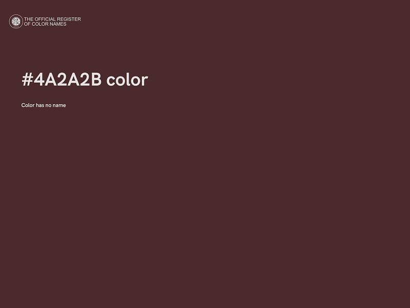 #4A2A2B color image