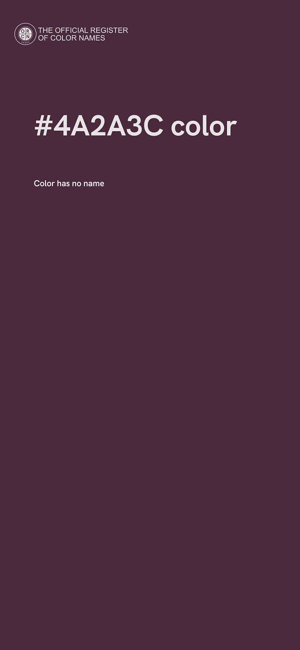 #4A2A3C color image