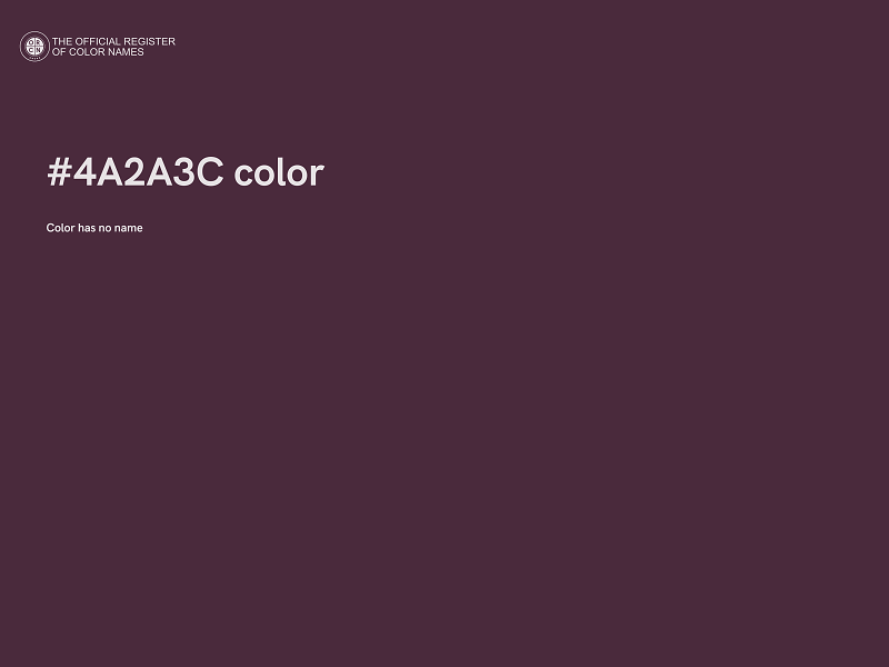 #4A2A3C color image