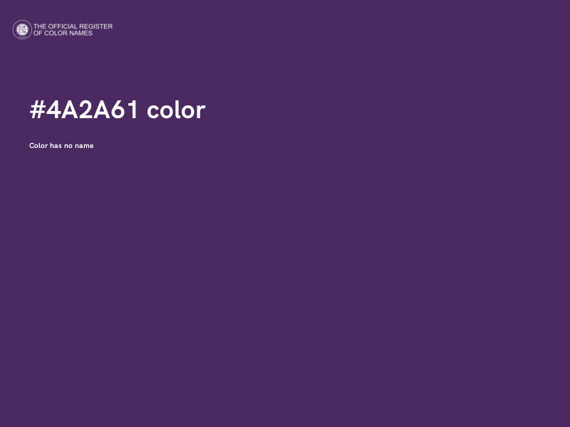 #4A2A61 color image