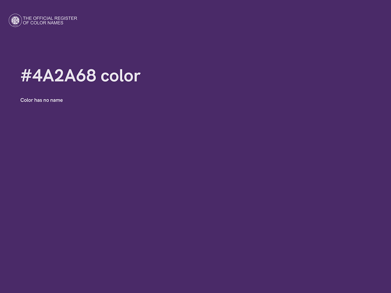 #4A2A68 color image